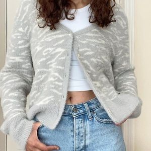 Abercrombie Zebra Print Cardigan